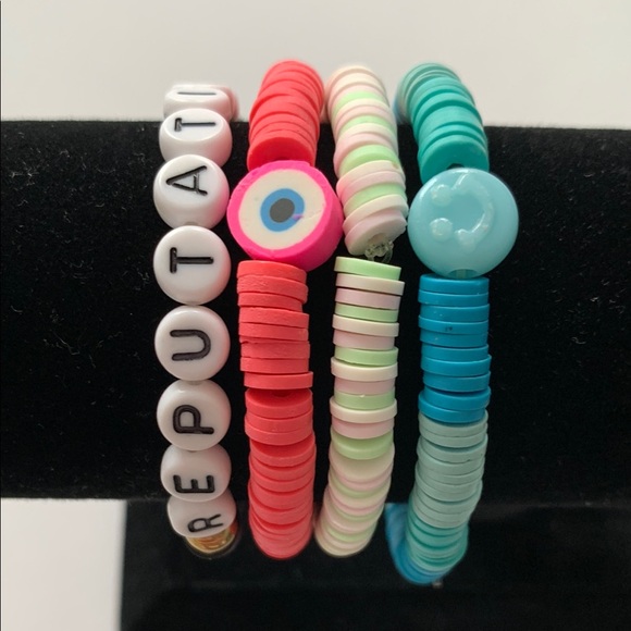 TAYLOR SWIFT Colorful Beaded Friendship Bracelet Set•Handmade•Clay beads - Picture 3 of 7